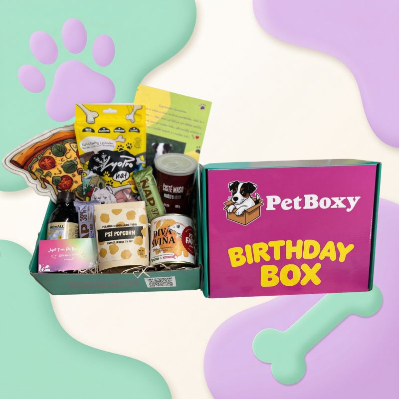 BIRTHDAY BOX -dárkový balíček pro psa k narozeninám
